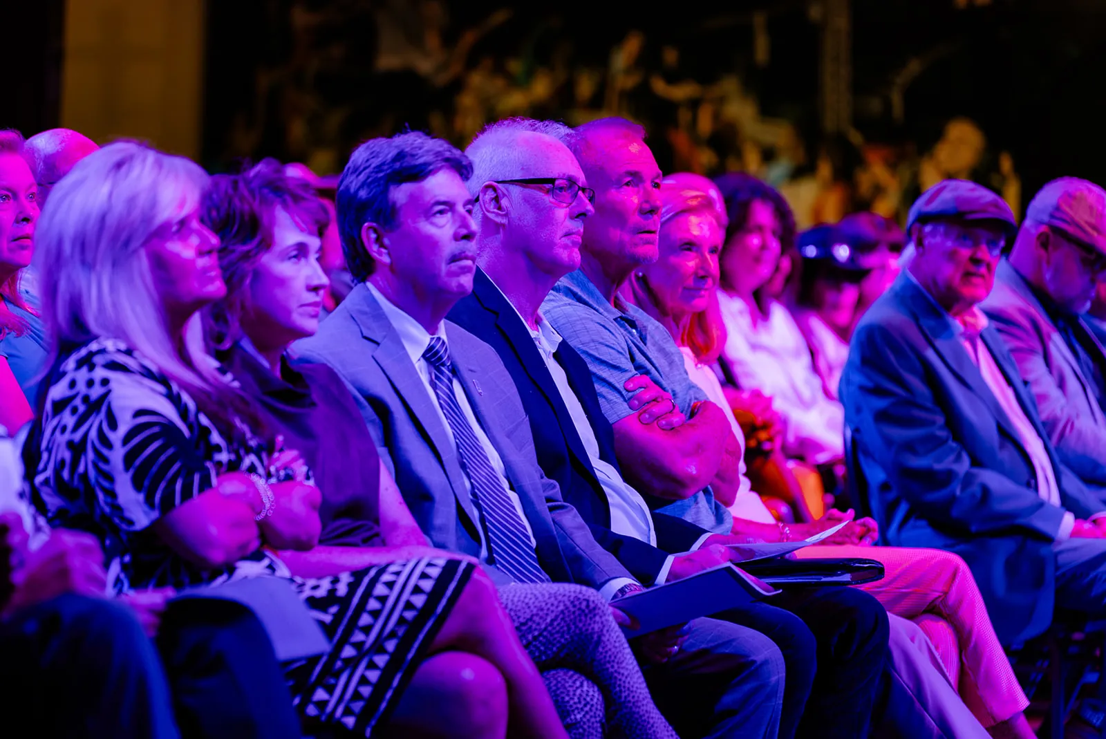 President Kitts and others listen in the audience
