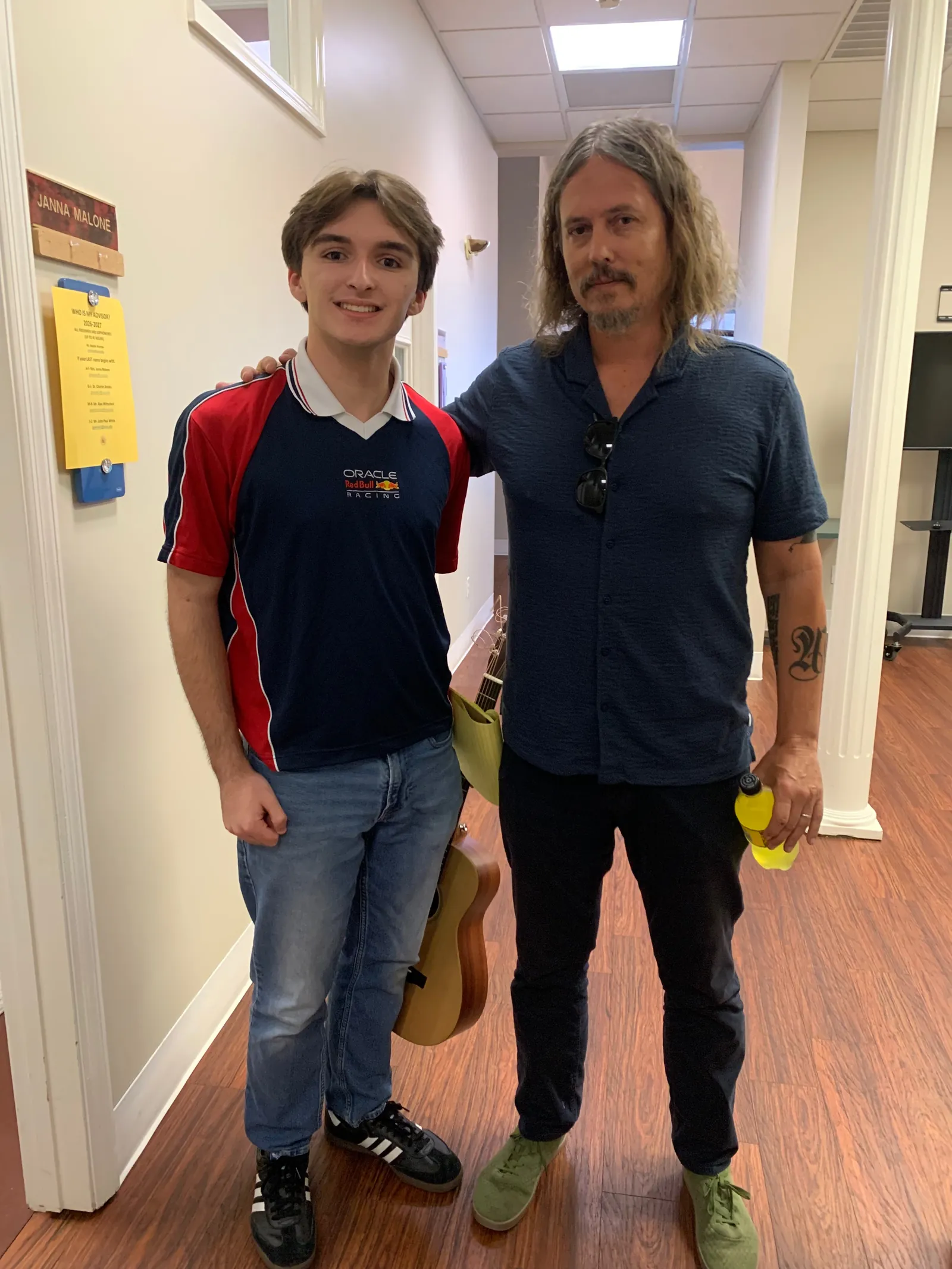 Two Music Camp individuals smile for a photo