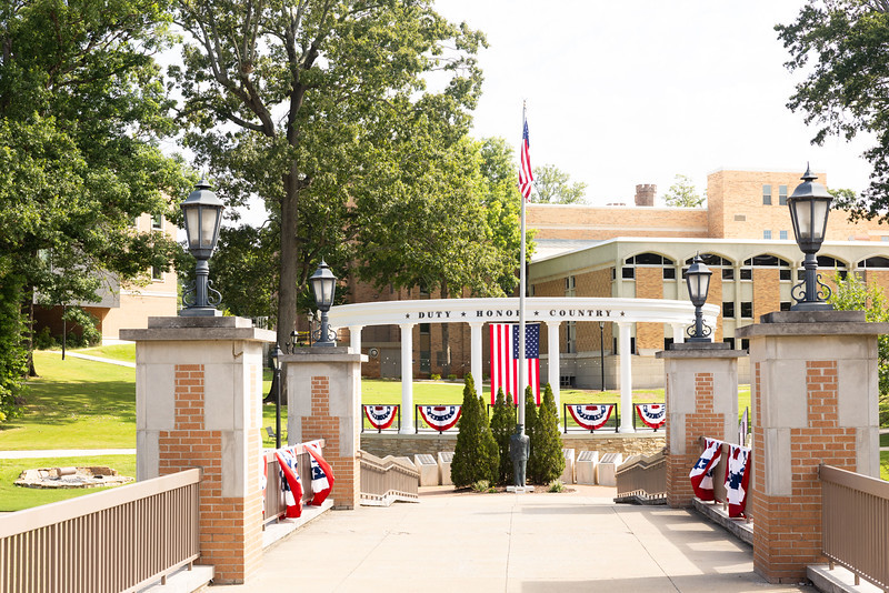 The UNA campus is decked out in patriotic displays for the America at 250 celebrations.
